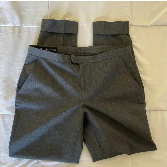 ATM gray pin stripe crop pants - Picture 1 of 7